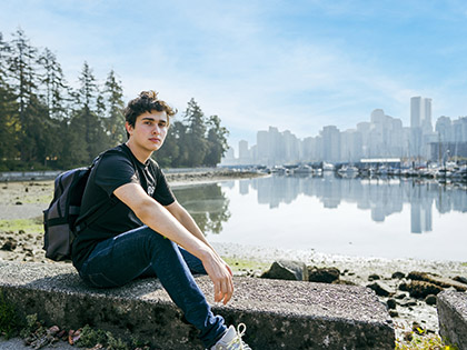 student in stanley park vancouver