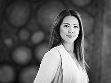 woman looking into camera